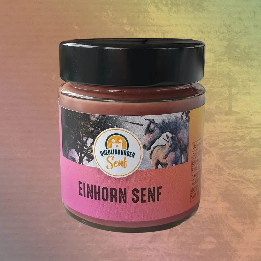 🦄 Einhorn - Senf – fruchtig, mild & magisch rosarot - senf - shop.com