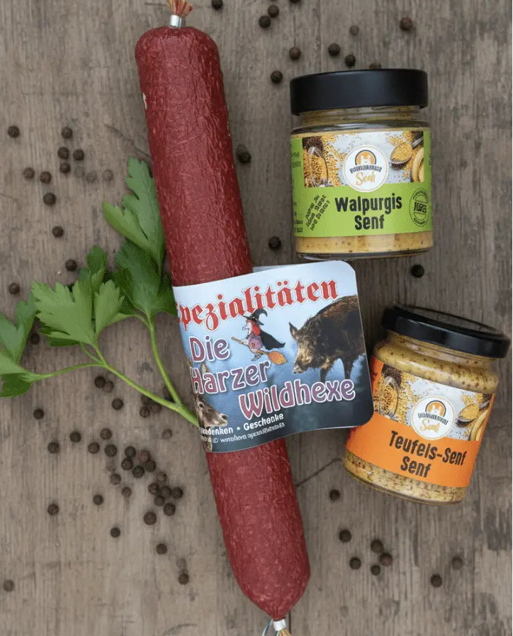 Harzer Picknick - Set – Hexen - Senf, Teufels - Senf & Wildsalami 🧙♀️ - senf - shop.com