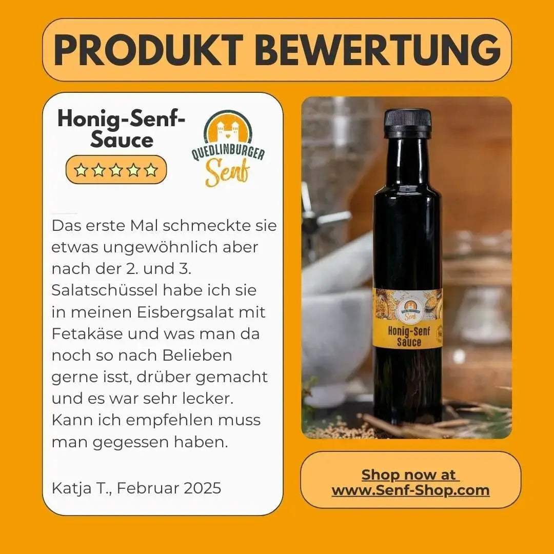 Honig - Senf - Sauce 🍯 – süß, mild & vielseitig - senf - shop.com