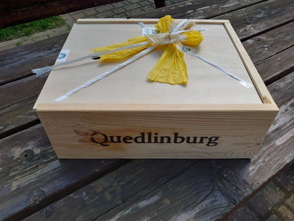 Harzer Picknick - Kiste – nachhaltiges Geschenk mit regionalen Spezialitäten - senf - shop.com