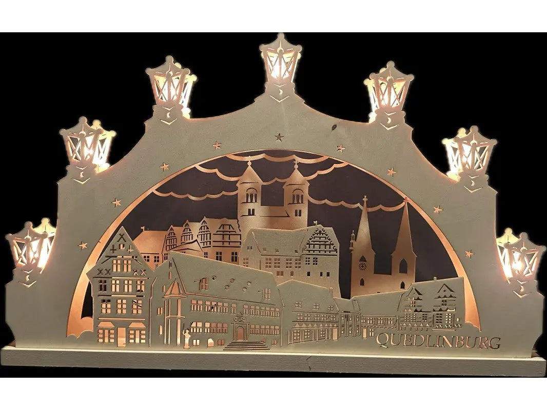 Schwibbogen „Quedlinburg im Lichterglanz“ – festliche Weihnachtsdekoration 
